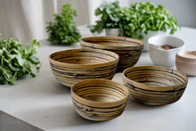 Load image into Gallery viewer, Heirloom Bamboo Bowl | Stripes
