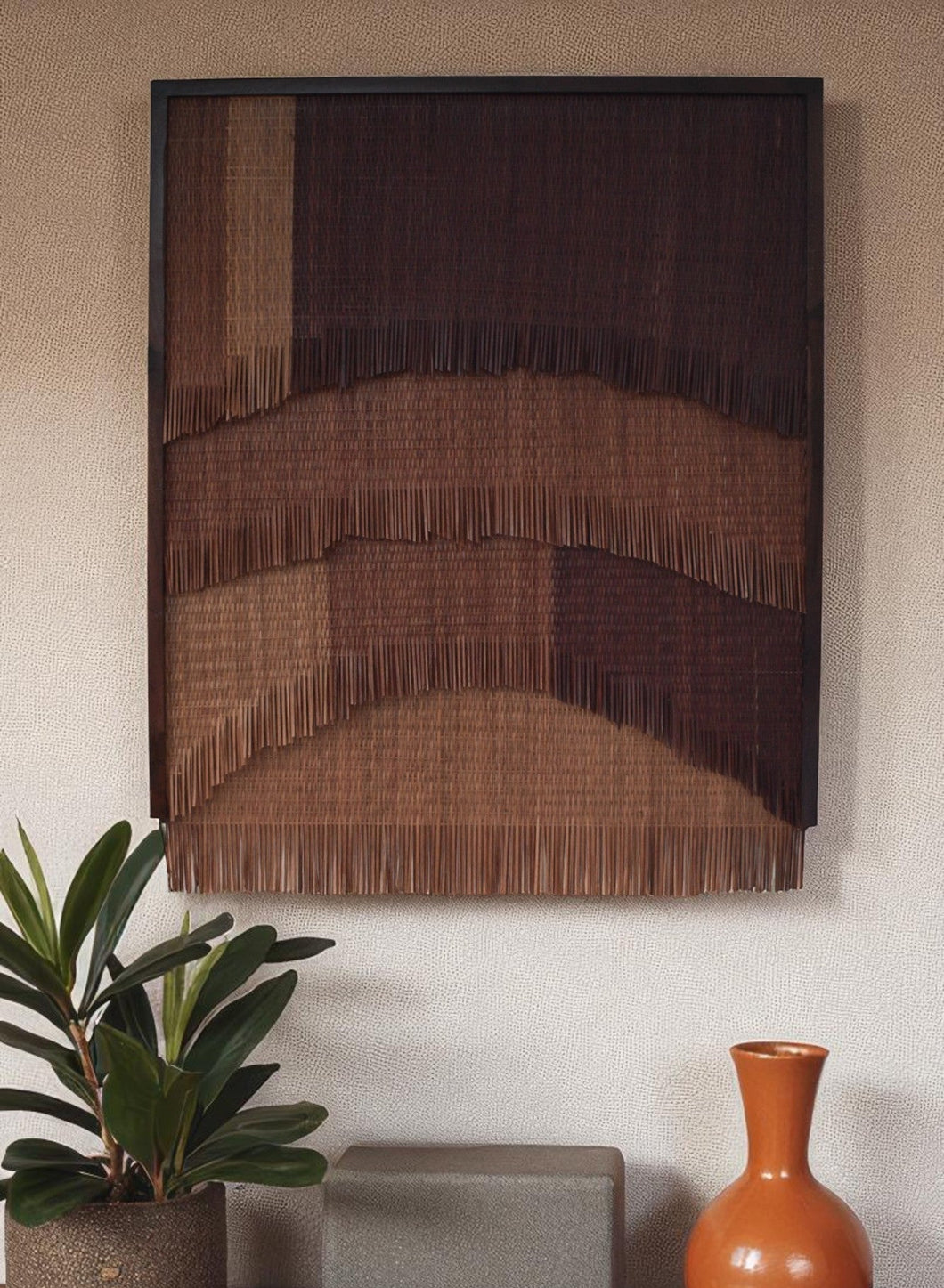 Latte Bamboo Wall Art | Mocha