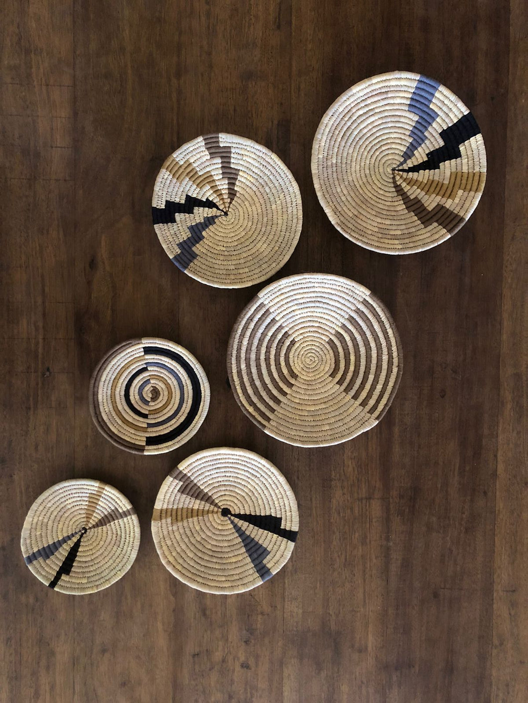 Spiral Wall Baskets | Set of 6