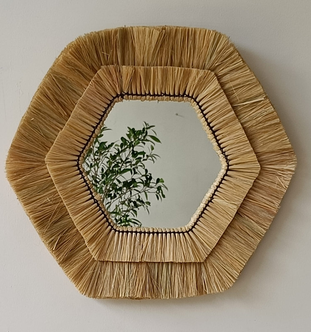 Boho Mirror Frame | Hexa Raffia