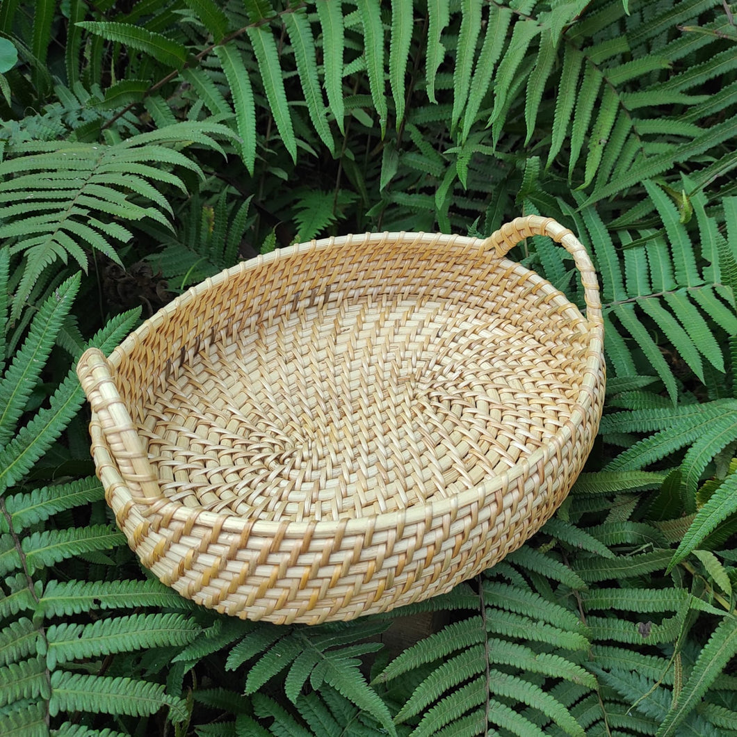 Oval Cane Basket| Natural