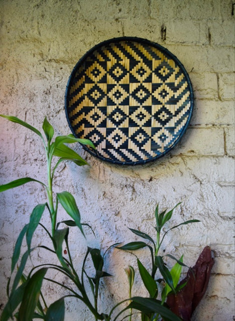 Bamboo Wall Plate| Black