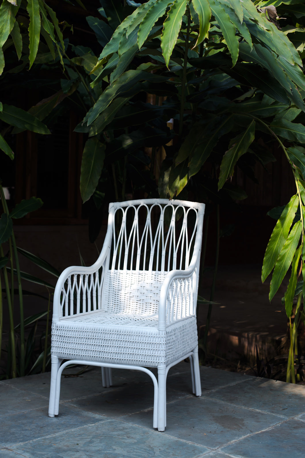 White Cane Study/Dining Chair