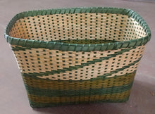 Load image into Gallery viewer, Bamboo Paper Bin | Blue &amp; Natural
