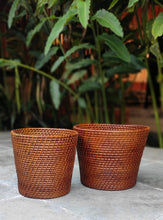 Load image into Gallery viewer, Cane Planters | Walnut finish

